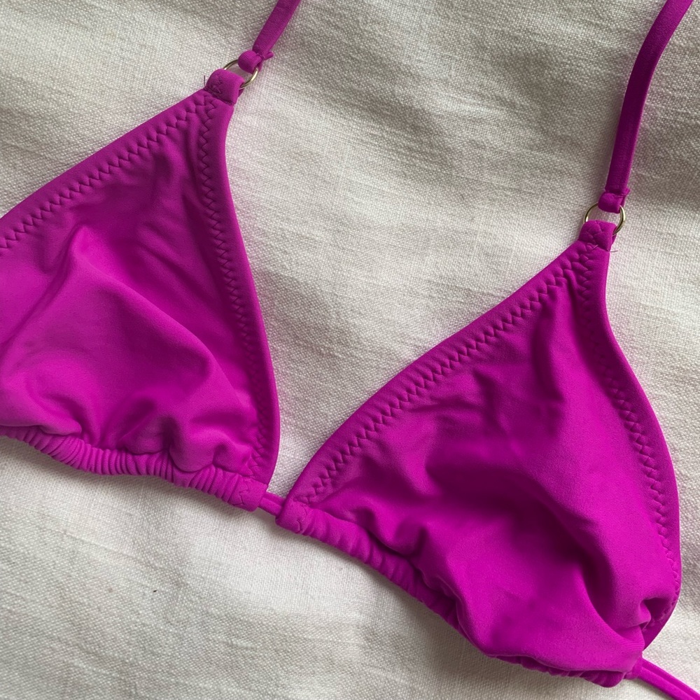 Purple Triangle Bikini Top